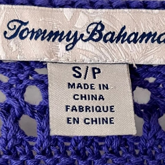 Tommy Bahama Channel Isle 100% Cotton Sweater - Royal Blue/Purple - S - Picture 7 of 8